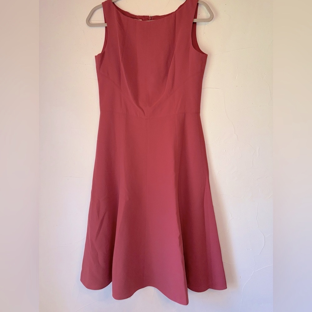 NWT TALBOTS SLEEVELESS MIDI FIT & FLARE DRESS DUSTY ROSE PINK SIZE 6